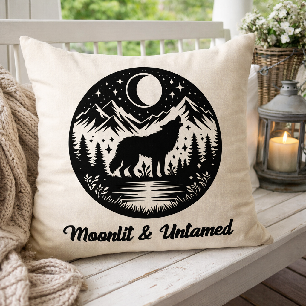 Moonlit & Untamed – Throw Pillow