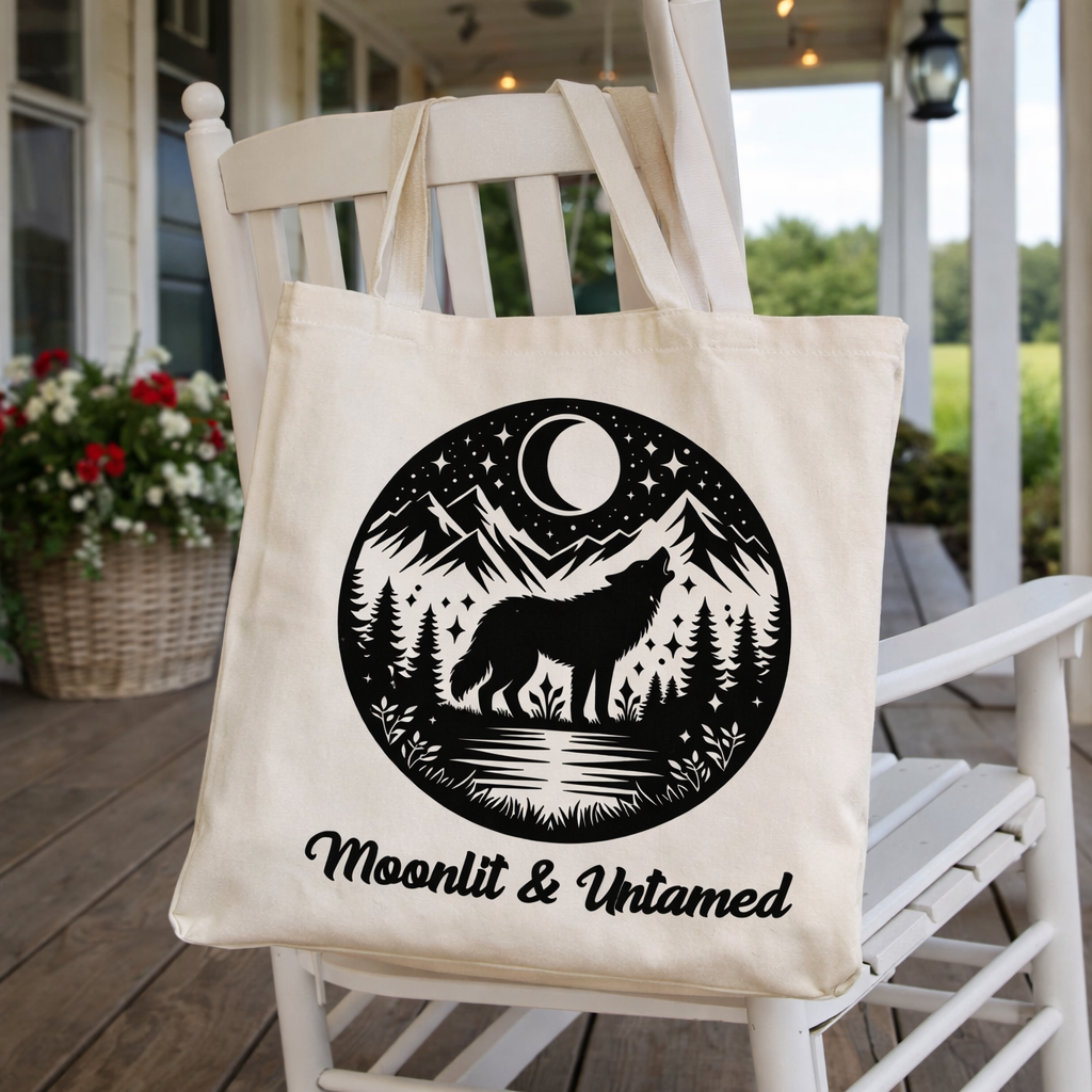 Moonlit & Untamed - Canvas Tote Bag