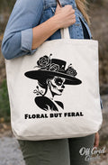 Floral But Feral tote