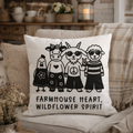 Farmhouse Heart, Wildflower Spirit – Decorative Pillow