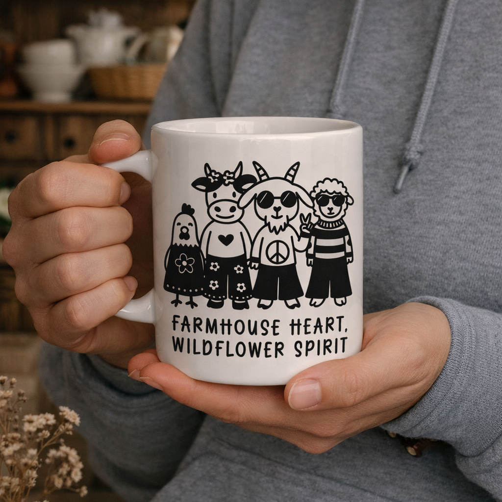 Farmhouse Heart, Wildflower Spirit - Coffee Mug