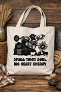 Small Town Soul Canvas Tote