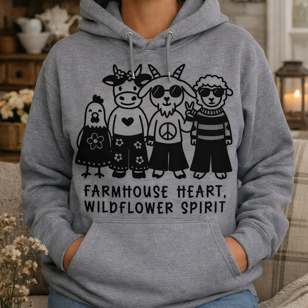 Farmhouse Heart, Wildflower Spirit – Hoodie